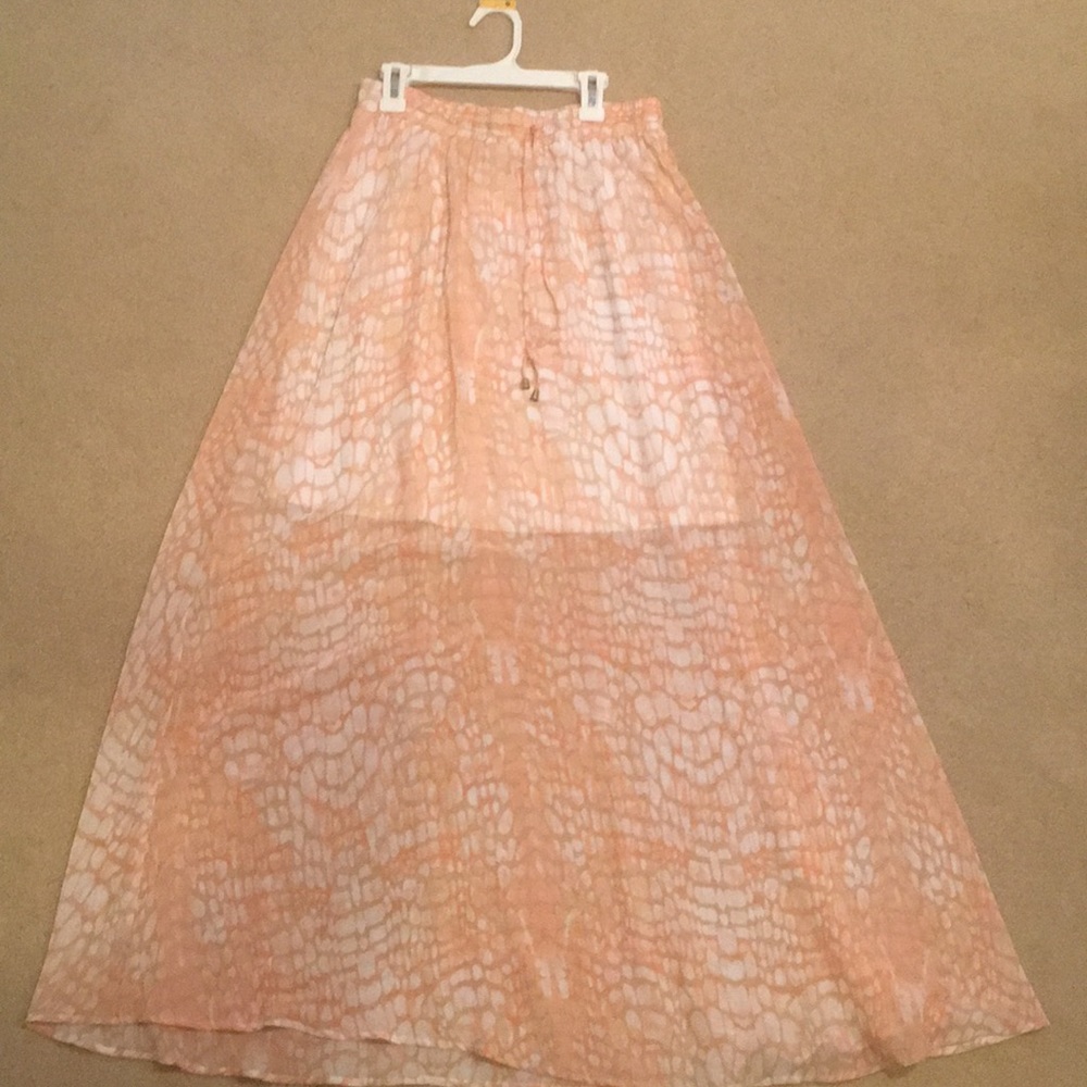 Sheer maxi skirt